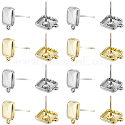 32 шт. 2-цветная фурнитура для сережек-гвоздиков из сплава&nbsp;FIND-SC0015-79