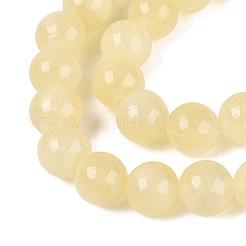 Natürliche goldene Seidenjadeperlenstränge&nbsp;G-N369-01E-01