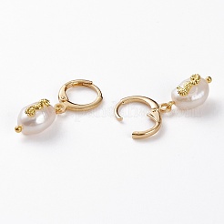 Laiton Huggie boucles d'oreilles&nbsp;EJEW-JE04433-02