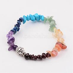 Chakra pierres précieuses naturelles bracelets en perles extensibles&nbsp;BJEW-JB02325