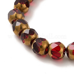 Прозрачные стеклянные бусины гальваническим пряди&nbsp;GLAA-G098-01D