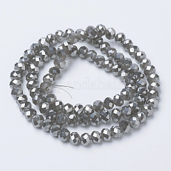 Abalorios de vidrio electroplate hebras&nbsp;EGLA-A034-J10mm-Y01