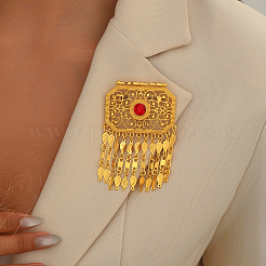 Изысканные и полые латунные шестиугольные броши для женщин OU9200