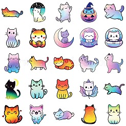 50шт. бумажные наклейки с изображением мультяшного кота STIC-C012-02