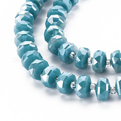 Стеклянные бусины с гальваническим покрытием &nbsp;EGLA-N041-009