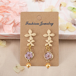 200 шт. Карточки для демонстрации сережек из крафт-бумаги&nbsp;CDIS-SP0001-17