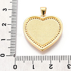 Латунные микропаве прозрачные подвески с фианитом&nbsp;KK-N268-25G