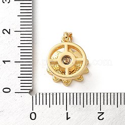 Drehbare Messing-Emaille-Anhänger&nbsp;X-KK-P320-04A-G