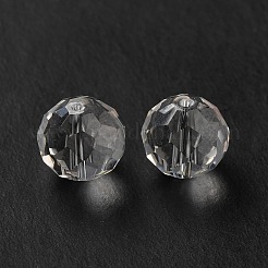 K9ガラス模造オーストリアクリスタルビーズ  多面カット  ラウンド  透明  8mm  穴：1mm&nbsp;GLAA-H024-17B-01