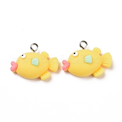 Подвески из непрозрачной смолы&nbsp;RESI-G028-21P