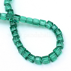 Прозрачные стеклянные бусины&nbsp;X-GLAA-R167-4x4-01D