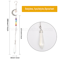 Подвесные украшения из сплава луны HJEW-CA0001-42