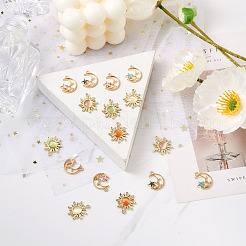 16 шт. 8 стиля подвески из сплава кошачий глаз&nbsp;ENAM-BT0001-09