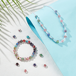 80шт 8 цвета ручной работы золотой песок бусины лэмпворк&nbsp;LAMP-PH0001-24