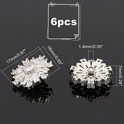 Messing Micro Pave klare Zirkonia Schaftknöpfe&nbsp;DIY-GA0003-57