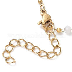 Ожерелья из стеклянных бусин ручной работы в форме граненых ронделей&nbsp;NJEW-JN05744-01