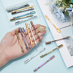 18 шт. ложка для табака из цинкового сплава 6 цветов AJEW-NB0006-13