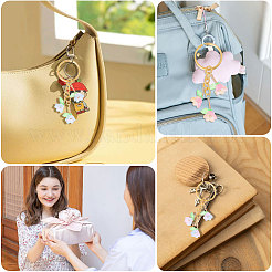 8шт брелок из акрила и стекла&nbsp;KEYC-CA00001