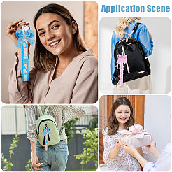 4 шт. 2-х цветная тканевая подвеска-бантик&nbsp;FIND-CA0010-24A