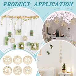 Подвесные украшения из деревянной доски&nbsp;WOOD-FG0001-50A