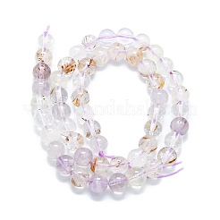 Нити бусин из натурального рутилированного кварца G-K245-A04-04