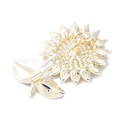 Броши из сплава подсолнечника со стразами для одежды рюкзака JEWB-F038-04LG