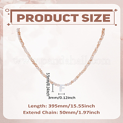 1 collar de cuentas redondas de vidrio&nbsp;NJEW-LP0007-23F