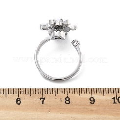 Снежинка вращающиеся открытые манжеты кольца для женщин&nbsp;LS-RJEW-S402-11P