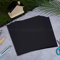 ABSプラスチックシート  DIYクラフト製作用品  正方形  ブラック  250x250x0.5mm&nbsp;KY-WH0045-66C-01