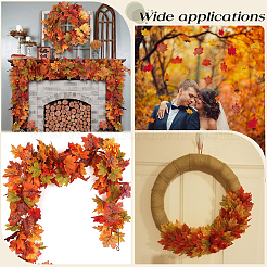 300шт тканевый искусственный кленовый лист AJEW-SP0003-07