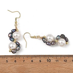 Orecchini pendenti in acciaio inossidabile 304 con perle di conchiglia&nbsp;EJEW-JE07370-01