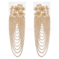 1 paio di spalline in paillettes di plastica ricamate&nbsp;DIY-FG0009-99B