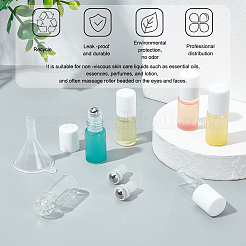 24 шт. прозрачные стеклянные бутылки-роллеры MRMJ-BC0003-35