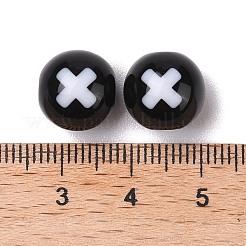 Двухцветные акриловые бусины&nbsp;OACR-U003-14-1