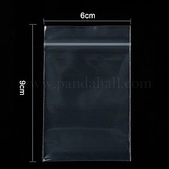 再封可能なプラスチック製包装袋  トップシール  セルフシールバッグ  長方形  ホワイト  9x6cm  片側の厚さ：3.9ミル（0.1mm）  100個/袋&nbsp;OPP-G001-B-6x9cm