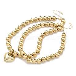 2шт. 2 стиля ожерелья из сплава с подвеской в форме сердца NJEW-P319-02G