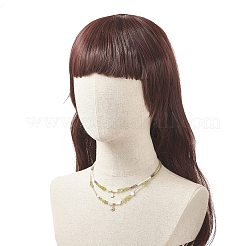 Наборы ожерелий с подвесками в виде звезды и луны для женщин NJEW-JN04128