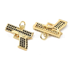 Ottone micro spianare pendenti zirconi&nbsp;KK-H279-04G-01