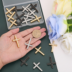 30 шт. 3-цветные литые стразы многорядные звенья FIND-CA0007-80