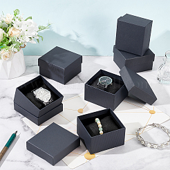 Картонная подарочная коробка для хранения ювелирных часов CON-WH0092-67B