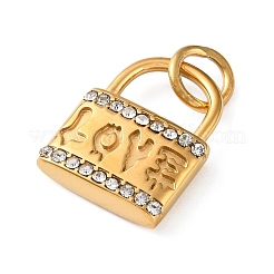 Ciondoli in strass in acciaio inossidabile 304&nbsp;RB-CBA324D-01G-03