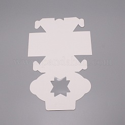 Scatole di caramelle quadrate in carta kraft&nbsp;CON-WH0081-27