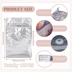 10 шт. БОПП и алюминизированный ПЭТ и полиэтиленовые пакеты для кофе с застежкой-молнией и клапаном&nbsp;ABAG-TA0001-93E