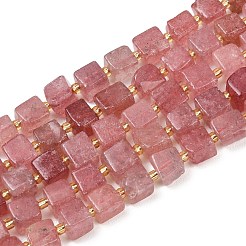 Природного кварца клубники нитей бисера&nbsp;G-G053-B27-03