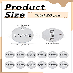 20 шт. подвески из нержавеющей стали 304&nbsp;STAS-LP0003-03