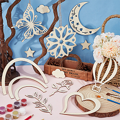 Незавершенный набор для украшения стен из древесной щепы DIY-WH0430-950