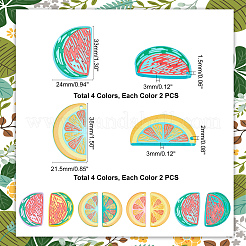 16шт 8 стиля полупрозрачные акриловые подвески TACR-PH0001-26