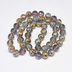 Стеклянные бусины с гальваническим покрытием &nbsp;EGLA-Q086-12mm-01