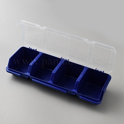 4 Gitterbehälter aus Kunststoff mit transparentem Klappdeckel&nbsp;CON-WH0115-30
