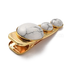 Заколки крокодил из натурального говлита&nbsp;G-B042-03G-09